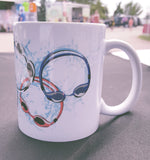Swim goggles, swimmer triathlon triathlete mug coffee mug swim  swimmer christmas gift, swim coach gift - FlipTurnTags