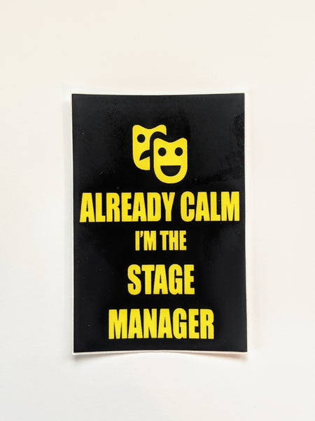 Stage Manager Theater Theatre sticker, vinyl, waterproof