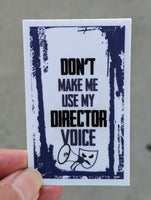 Director Voice Theater Theatre sticker, vinyl, waterproof