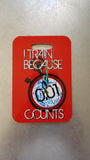 I Train because 0.01 Counts Swim Bag Tag, Sport Bag Tag, triathlon bag, gift - FlipTurnTags
