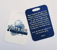 Football prayer, football player's prayer, football  Bag Tag, football luggage tag