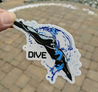 Springboard Dive sticker, vinyl, waterproof FEMALE