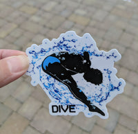 Springboard Dive sticker, vinyl, waterproof MALE