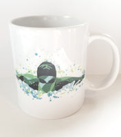 Custom 11oz coffee mug, Swimming, swim BUTTERFLY