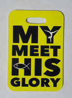 My Meet, His Glory Gymnastics Bag Tag - FlipTurnTags