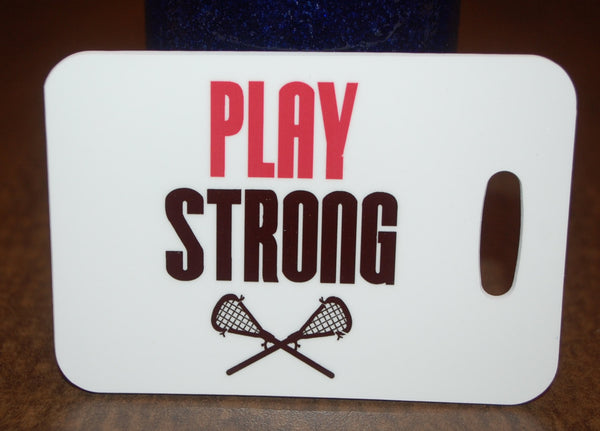 Lacrosse Play Strong Bag Tag Luggage Tag - FlipTurnTags