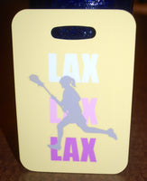 Lacrosse LAX Girl Tag Luggage Tag lacrosse Bag lacrosse bag tag LAX - FlipTurnTags