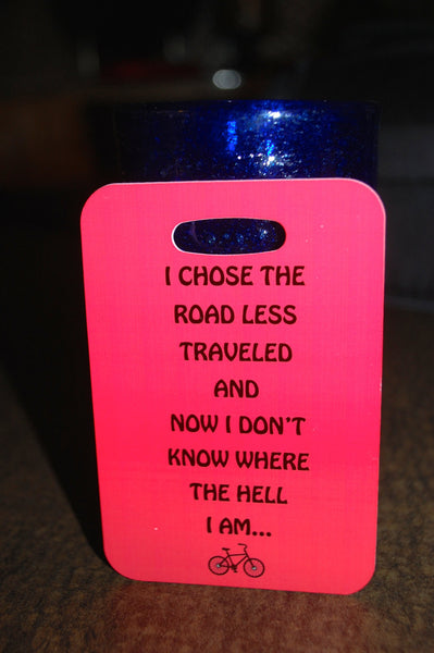 I Chose the Road Less Traveled, Bicycle, Triathlon - FlipTurnTags