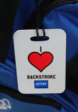 I "Heart" Backstroke Swim Bag Tag, Sport Bag Tag, Swim Team Bag Tag, Swim Party favor - FlipTurnTags