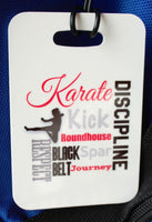 Karate Bag Tag, Sport Bag Tag,  Party favor - FlipTurnTags