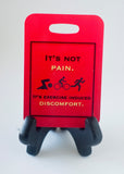 It's Not Pain, It's Exercise Induced Discomfort, Bicycle, Triathlon Bag Tag - FlipTurnTags