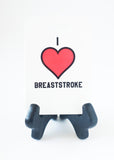 I "Heart" Breaststroke Swim Bag Tag, Sport Bag Tag, Swim Team Bag Tag, Swim Party favor - FlipTurnTags