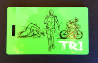 Triathlon Triathlete Bag Tag swim luggage tag - FlipTurnTags